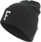 MasterDis Letter Cuff Knit Beanie, Schwarz, One Size