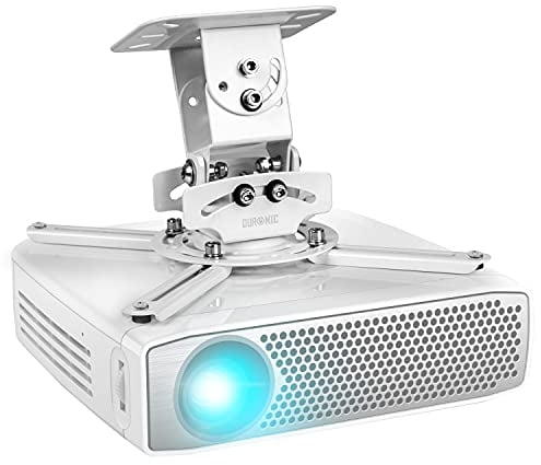 Duronic PB05XB Support pour Vidéoprojecteur Plafond Rotatif 360° Inclinable 30° et Pivotable 20° Charge maximale 13,6 kg Idéal pour Home Cinema présentations conférences