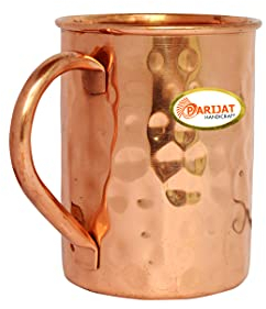 fabriqué à la main classique Cuivre martelé Moscow Mule Tasses solide en cuivre pur non doublé Mug Tasse Capacité 453,6 gram Lot de marron