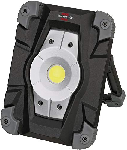 Brennenstuhl Akku LED Arbeitsstrahler ML CA 120 M / LED Baustrahler für außen 20W (Robuste LED Arbeitsleuchte Akku mit Powerbank-Funktion und Transporttasche, Gehäuse aus Aludruckguss, 2000lm, IP54)