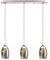 Deko-Light | LED-Pendel-Leuchte Decken-Hänge-Lampe chrom rund Ø 12 cm Glas 3000K 3x6 Watt dimmbar | Elektra