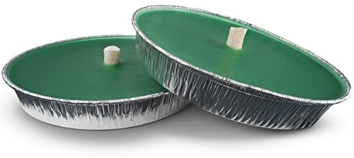 Lavalis 2x Flammschale in Aluminium, Nachfüll-Set für XXL Terrakotta-Schale oder einzeln nutzbar, für Garten & Hochzeit, 8h Brenndauer 15cm Flammenhöhe