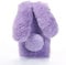 Everainy Compatible for iPhone 5/iPhone 5s/SE 2016 Case Silicone Furry Plush Cute Bunny Ears Soft Bumper Pretty Diamond Warm Fluffy Rabbit Funny Cover Shockproof Rubber Protective (purple)