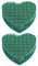 GANAZONO Floral Foam Blocks 2pcs Heart Flower Arrangement Base - Dry & Wet Polystyrene Blocks for DIY Flower Arranging