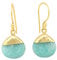 Gempires Green Amazonite Teardrop Dangle Earring for Women Gemstone Handmade Jewelry Dainty Simple Crystal Earrings Gifts