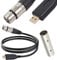 Xiatiaosann XLR-auf-USB-Mikrofonkabel, 3-Pin-XLR-Buchse auf USB-Adapter Konverterkabel (2M/6.5FT) für Audio, für Karaoke-System, Aufnahme, Studio, mit XLR-Stecker auf Stecker-Adapter