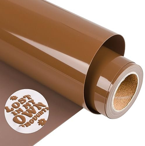 VINYL FROG 3D Puff Heat Transfer Vinyl 10x 6FT Cofee Brown Foaming HTV Vinyl Puffy Iron on Vinyl for DIY T-Shirt Heat Press Designs, VF-HTV27-PV-CB-6FT