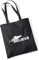 huuraa Jutebeutel UFO Believe Tasche Baumwolle 10 Liter Black mit Motiv für alle Alien Fans Geschenk Idee für Freunde und Familie