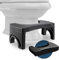 BUDDLEY Toilettenhocker Kunststoff klappbar - klo Stuhl für richtige Haltung - Toilette hocker Erwachsene und Kinder - WC Hocker für natürliche Hockposition - Badezimmerhocker (Schwarz)