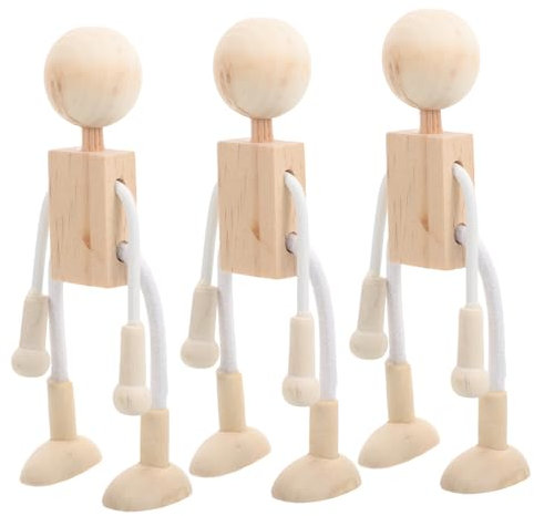 BESTonZON 3 Stück Holztierform Kunsthandwerk Holz Desktop Verzierungen Massivholzspielzeug Holzornament Kreatives Holzspielzeug