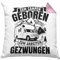 Trendation Wohnmobil Kissen mit Füllung 40x40 Geschenk Zum Campen Geboren Arbeiten Gezwungen Camping (Rosa)
