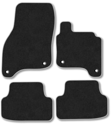 VW e-Golf (2013-2020) Carpet Car Mats | Grey Edge Trim Tailored Fit Floor Mats Full Coverage Protection Accessories Easy Clean Anti Slip Made in the UK