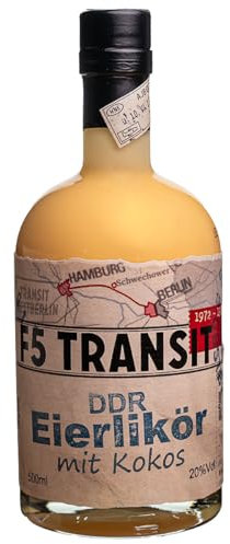 DDR Eierlikör mit Kokos 0.5l (20% Vol) No. 5591 - DDR Edition | F5 Transit | Schwechower Brennerei (1229)
