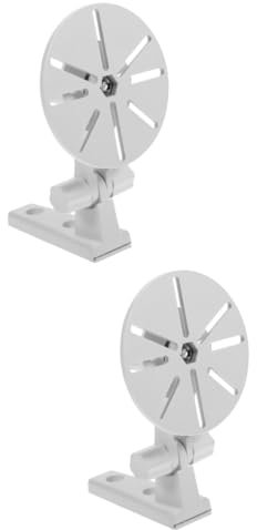 ARTIBETTER 2pcs Camera Bracket Projector Ring Powered Mount Dome Clamp Security Camera Security Base Phone Tilt Camera Tripod Solar Panel Brackets Security Wall Holder Stand White Abs Plastic