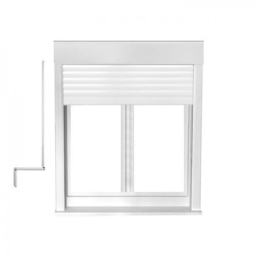 Fenêtre PVC blanc 2 vantaux avec volet roulant à manivelle dimensions tableau H 105 x L 80 cm pour pose en neuf - GEFRADIS - fabrication française
