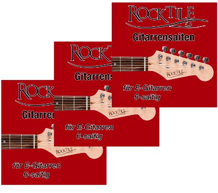 Rocktile E-Gitarren-Saiten 3er Pack