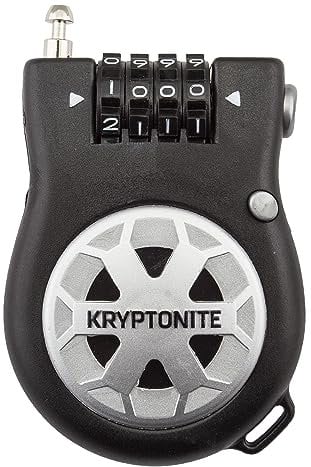 Kryptonite Kryptoflex R2 Retractor Pocket Combo Cable, Black, One Size, 280187