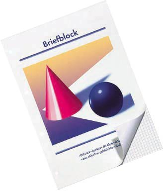 10 Stück Briefblöcke / DIN A4 / kariert / 80 g/m² / 50 Blatt / gelocht