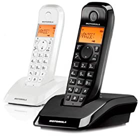 Telefono Inalambrico DECT Motorola S1202 Duo Startac Blanco y Negro