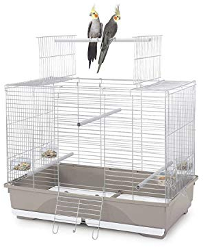 Imac Vogelkäfig Wilma, Vögel, Zugang von Oben, Grau, L 81 x B 49 x H 66 cm