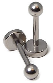 16ga-3/8 316L Surgical Steel Labret Lip Ring Facial Piercing - Sold as a Pair by Pierce Plex