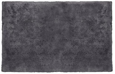 Allure Hotel Bath Mat Non-Slip, 100% Cotton, Extra Thick Deep Pile, Anti-Viral, Washable, 50cm x 80cm (Charcoal)