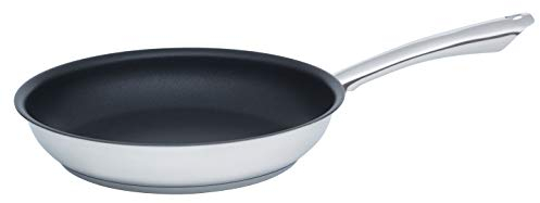 Kelomat Perfekt 20 Bratpfanne aus Edelstahl in der Farbe Silber-Schwarz, Durchmesser: 20cm, 1829-383