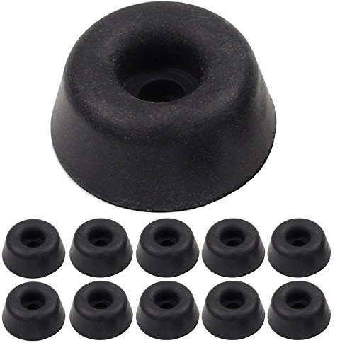 Pack of 10 Black 22mm Rubber Toilet Seat Buffer Pads