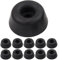 Pack of 10 Black 22mm Rubber Toilet Seat Buffer Pads