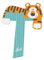 Sevi 83020 Tier Holzbuchstaben T Tiger ca. 10 cm, Türbuchstaben für Kinderzimmer, ABC Lernspielzeug aus Holz, pädagogisches Spielzeug für Kinder ab 3 Jahren, Buchstabe Tiere, Blau