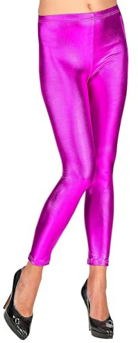 W WIDMANN MILANO Party Fashion - Metallic Leggings Damen, Glanz Hose für Festivals, Karneval, Mottoparty