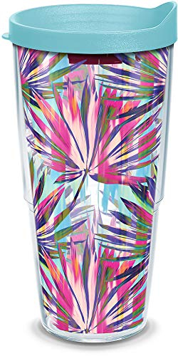 Tervis Multi Color Palms Insulated Tumbler, 24oz, Clear - Tritan