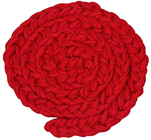 Nicole Knupfer Neugeborenen Baby Fotografie Fotoshooting wickeln Requisiten Strickstoff Stretch Twist Geflecht (Rot)