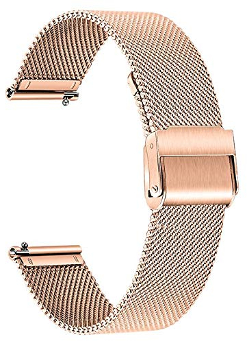 TRUMiRR Banda Compatible con Huawei Watch GT 3 42mm/GT 2 42mm/HONOR MagicWatch 2 42 mm Correa, 20mm Correa de reloj de malla de acero inoxidable Correa de liberación rápida para Huawei Watch GT3 42mm