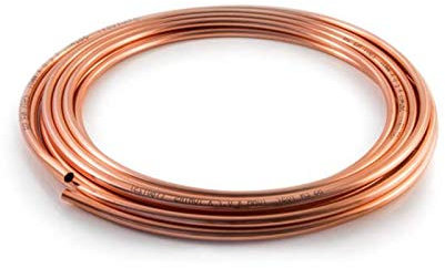 Copper Tube Pipe Coiled Flexible Microbore for Water/Gas/Plumbing & DIY Installations (6mm, 1 Metre)