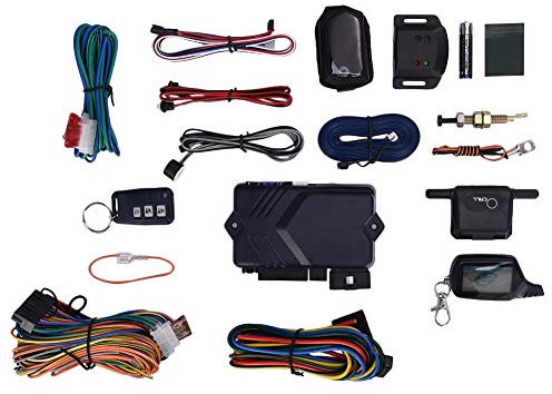 Allarme Auto Per il sistema di avvio a remoto del sistema di accensione del sistema di allarme antifurto a due vie con il telecomando Telecomando Universale Auto (Color : Black)