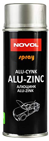 NOVOL Aluminium Zinc Etch Primer Spray Aerosol 400ml - Anti-corrosive Aluminium Galvanised Steel Metal Plastics (Silver)