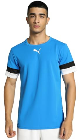 PUMA Herren Teamrise Jersey Shirt, Electric Blue Lemonade-puma Black-puma White, M EU