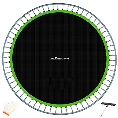 Zoomster Replacement Jumping Mat, Fits 12FT Round Trampoline Frame with 72 V-Hooks, Using 5.5 Springs 127 Premium Trampoline Mat