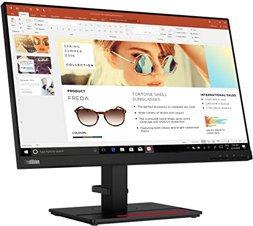 Lenovo ThinkVision P24h-2L 23.8 WQHD WLED LCD Monitor - 16:9 - Raven Black