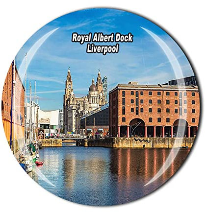 Royal Albert Dock Liverpool England UK Fridge Magnet Tourist Souvenir Gift Collection Refrigerator 3D Crystal Magnetic Sticker