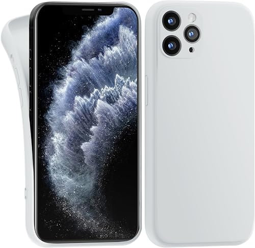 MyGadget Hülle Kompatibel mit iPhone 11 Pro - robuste Silikon Schutzhülle TPU Case Slim Silikonhülle - Back Cover Kratzfest Handyhülle - Matt Weiß