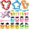 Sandwich Cutter Set-25Pack Plastic and Stainless Steel Sandwich Moulds-Dinosaur,Unicorn,Star Shaped Moulds for Sandwich,Bread,Vegetable,Fruit.