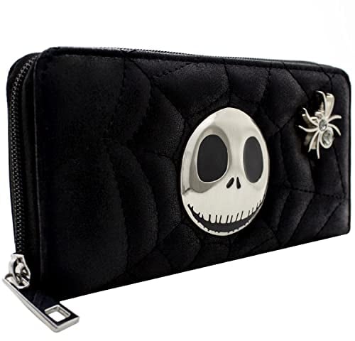 The Nightmare Before Christmas Gestepptes Spinnennetz Schwarz Portemonnaie Geldbörse