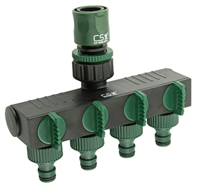 CS 4-Fach Verteiler mit Schnellschlauchstück - Effiziente Wasserverteilung für Ihren Garten
