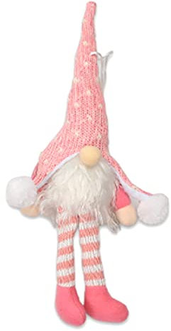 Saterkali Décoration de jouets pendentif de Noël gnome design portable mignon doux doux Rose
