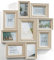 Kobolo Bilderrahmen Bilderhalter Collage BEIGE für 9 Bilder aus Holz in beige 10x15cm und 13x18cm