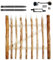 Gartentor Zauntor Haselnuss Staketenzaun Gartenzaun Garten Tür Holztor Hof Tor Zauntor für Staketenzaun Höhe 60cm V11-60