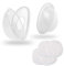Muttermilch-Auffangschalen,2er-Pack,BPA-frei, stillend ， Muttermilch-Lagerung ， wiederverwendbar, auslaufsicher ， 2-teiliges und 4-Stilleinlagen