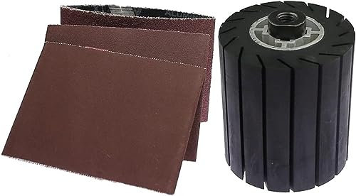 LekLai Accessories for Belt Sanders,Sanding Belt,Angle Grinder Drum Rubber Polishing Wheel 3 in 1 Set Expander Wheel Sanding Belts